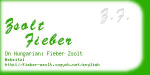 zsolt fieber business card